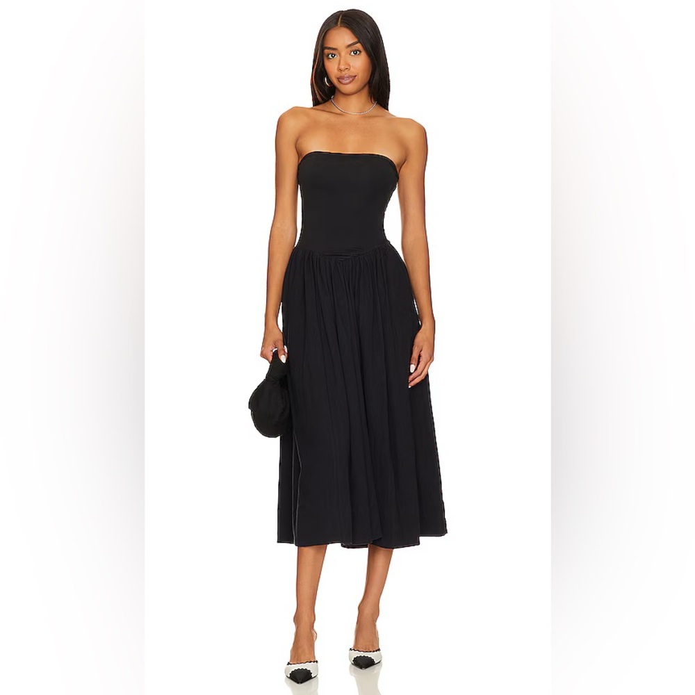 NWT Free People Onda Strapless Drop Waist Midi Dress